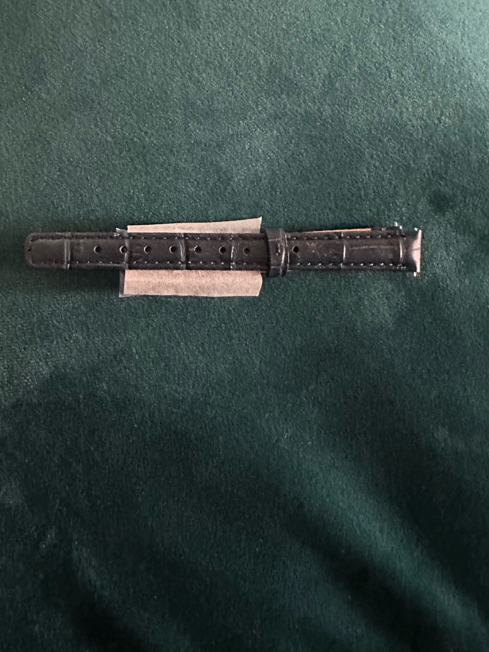 Classic Navy Croc-Textured Leather Watch Strap for Women